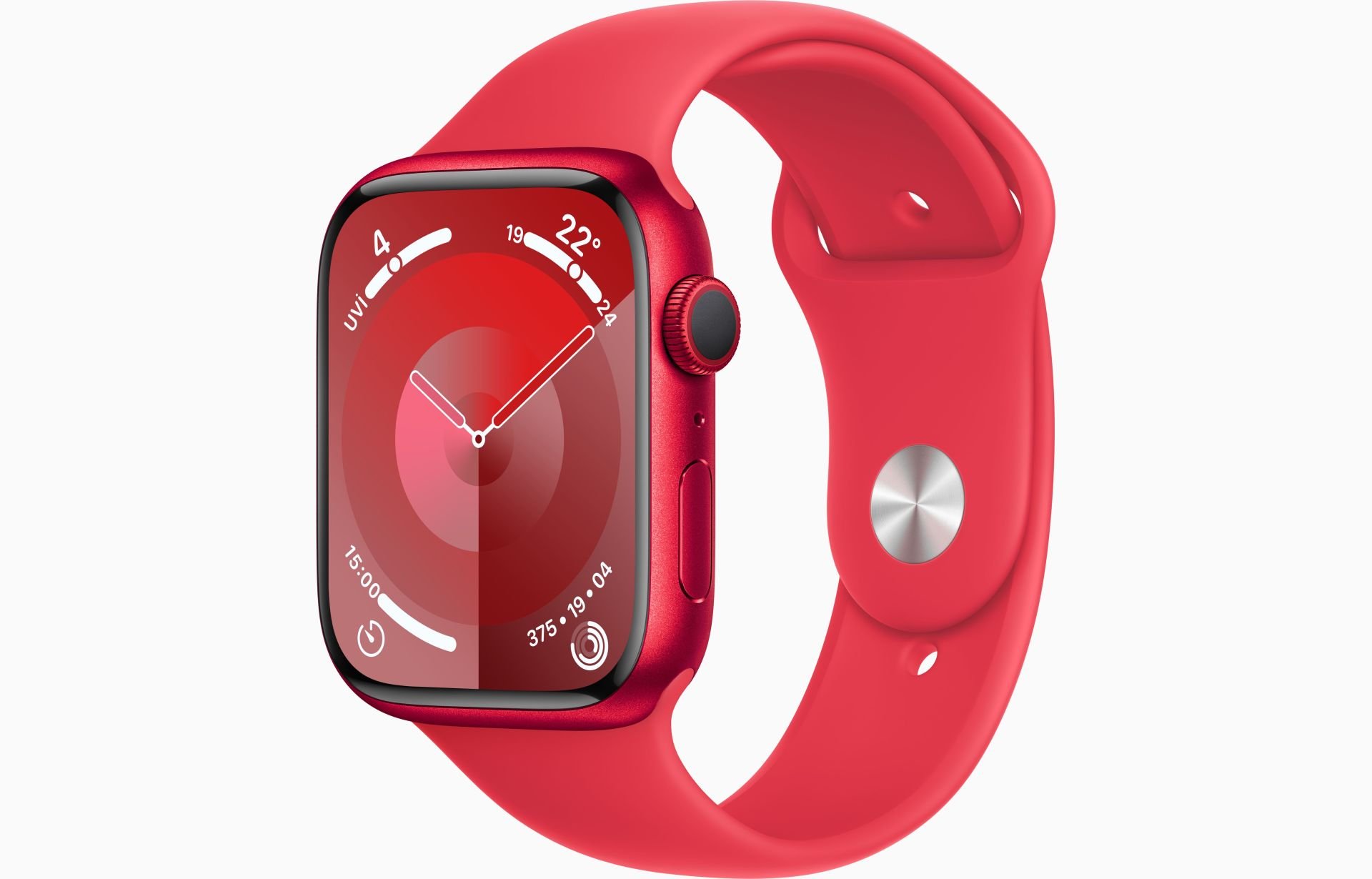 Apple Watch Series 9 GPS 41mm (PRODUCT)RED Alüminyum Kasa ve (PRODUCT)RED Spor Kordon - M/L - MRXH3TU/A