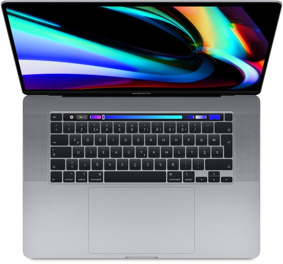 Macbook Pro 16” Apple İntel i7  8 gb 4 Tb SSD Uzay Grisi •	2.6 GHz 6 çekirdekli 9. nesil Intel Core i7 işlemci, 4.5 GHz’e kadar Turbo Boost •	16 GB 2666 MHz DDR4 bellek •	8 GB GDDR6 belleğe sahip AMD Radeon Pro 5500M •	4 TB SSD depolama •	True Tone özelli