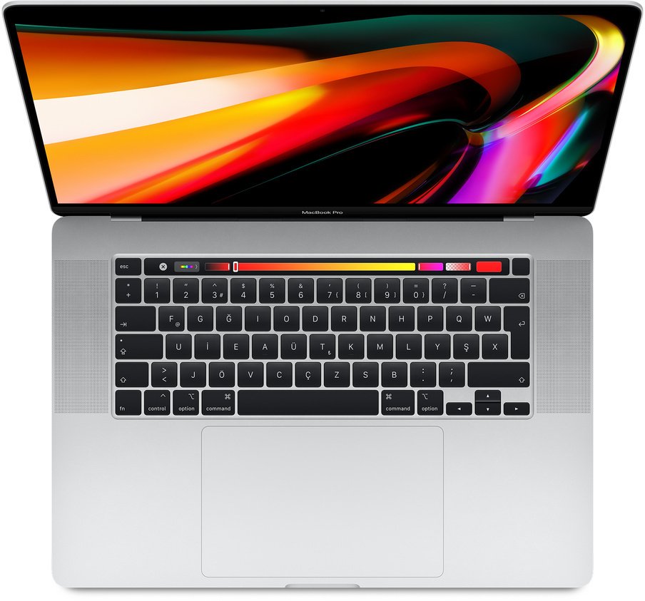 16 inç MacBook Pro’nuzu kişiselleştirin - Gümüş ve Uzay Grisi 2.6 GHz 6 çekirdekli 9. nesil Intel Core i7 işlemci, 4.5 GHz’e kadar Turbo Boost 16 GB 2666 MHz DDR4 bellek 8 GB HBM2 belleğe sahip AMD Radeon Pro 5600M 512 GB SSD depolama True Tone özelliğine