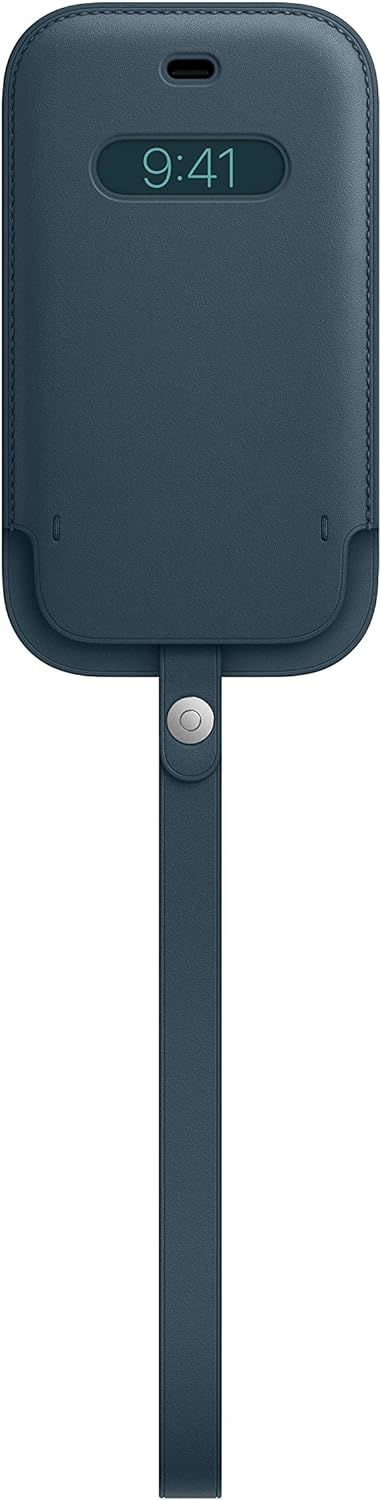 iPhone 12 mini için MagSafe özellikli Deri Zarf Kılıf - Baltık Mavisi