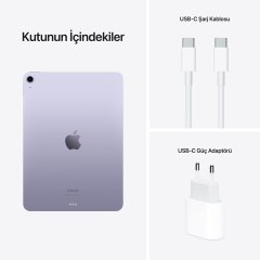 Apple iPad Air 5.nesil 10.9 inç Wi-Fi + Cellular 256GB Mor MMED3TU/A