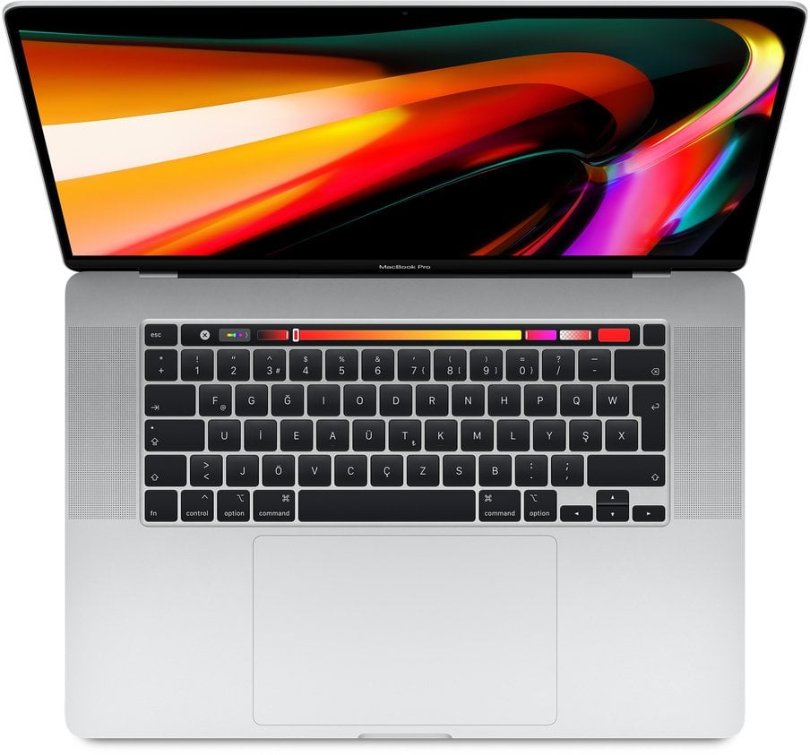 16 inç MacBook Pro’nuzu kişiselleştirin - Uzay Grisi  - Gümüş 2.4 GHz 8 çekirdekli 9. nesil Intel Core i9 işlemci, 5.0 GHz’e kadar Turbo Boost 16 GB 2666 MHz DDR4 bellek 4 GB GDDR6 belleğe sahip AMD Radeon Pro 5300M 512 GB SSD depolama True Tone özelliğin