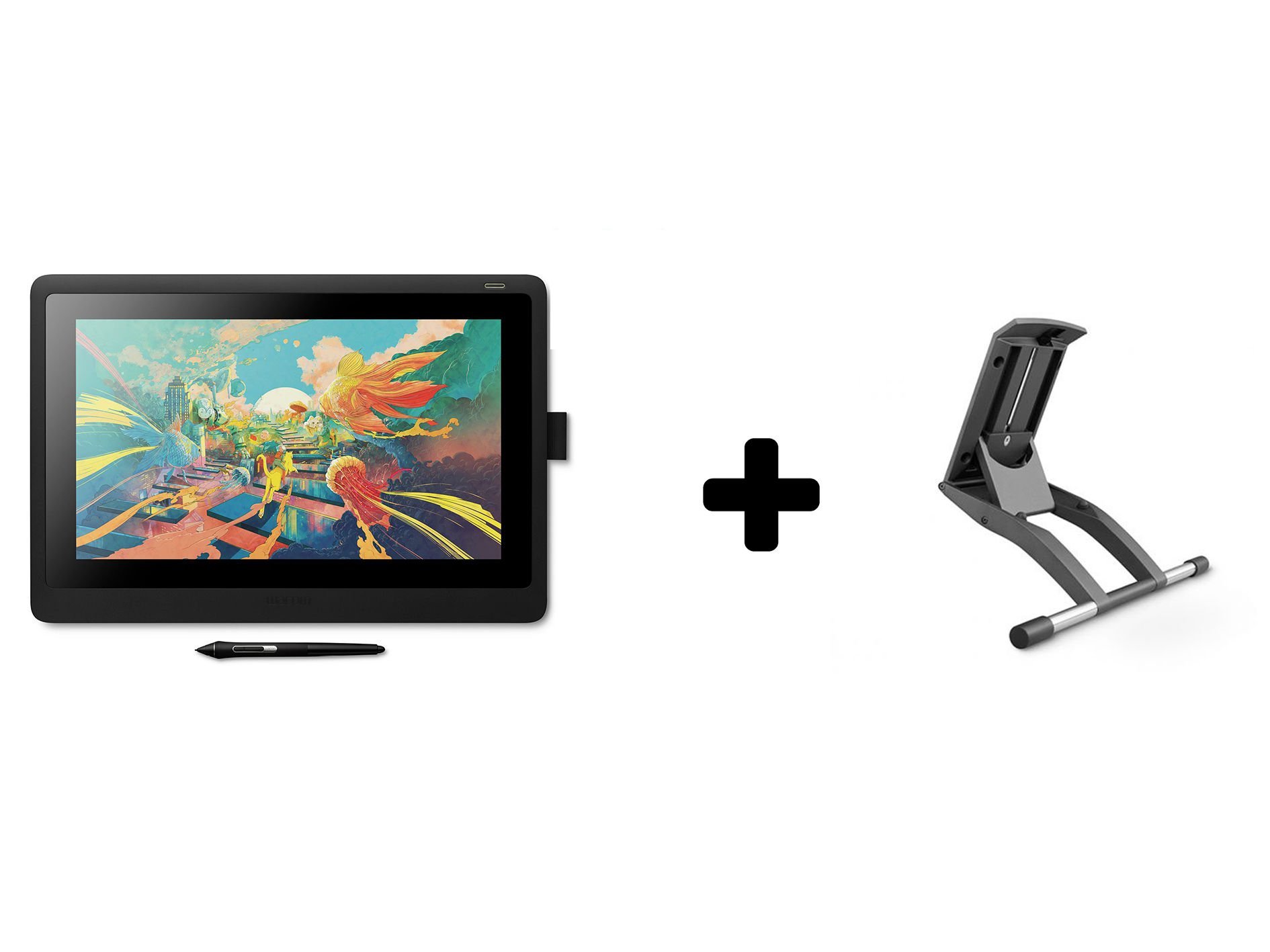 Wacom Cintiq 16 FHD 8192 Seviye 5080 lpi Grafik Tablet (DTK1660K0B) +Wacom Cintiq 16 için Stand BUNDLE