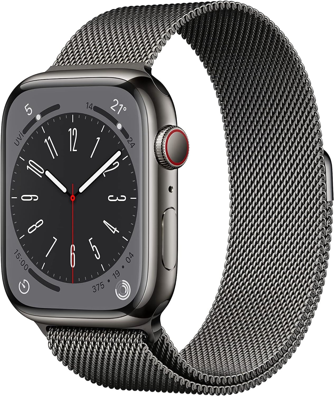 Apple Watch Series 8 GPS + Cellular 41mm Grafit Paslanmaz Çelik Kasa