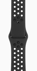 Apple Watch Nike saf platin  ve antrasit siyah, 6.seri, 40 mm. Alüminyum Kasa ve Nike Spor Kordon Hafif özellikteki alüminyum kasa, uzay endüstrisi standartlarında %100 geri dönüştürülmüş bir alaşımdan üretiliyor.  Nike Spor Kordon, dayanıklı ve yüksek pe