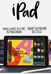 İPAD 10.2 inç, 128 gb, wifi + celluler  A12 bionic cip, smart keyboard ile uyumlu, apple pencil (1.nesil) uyumlu.  uzay grisi, gümüş, altın renklerde,
