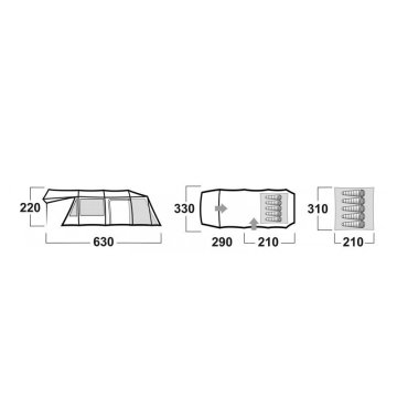 HUSKY CARAVAN YEŞİL 17 M² DURAL ÇADIR