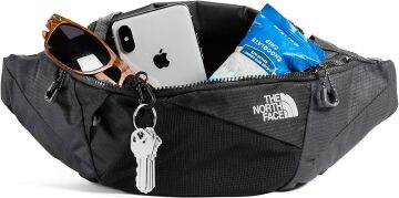 The North Face Lumbnical S Asphalt Grey/Tnf Black Değerli ve önemli eşyalar için küçük ve kompakt arazi yol arkadaşı