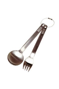 Msr Titanium Fork and Spoon Set (Çatal Kaşık) Gümüş