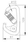 CT ÇELİK C/F D KARABİNA TRI-LOCK