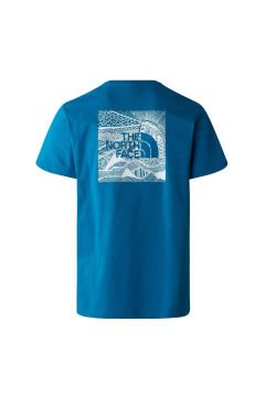 The North Face M S/S Box Nse Celebration Tee Adriatic Blue Erkek Tişört