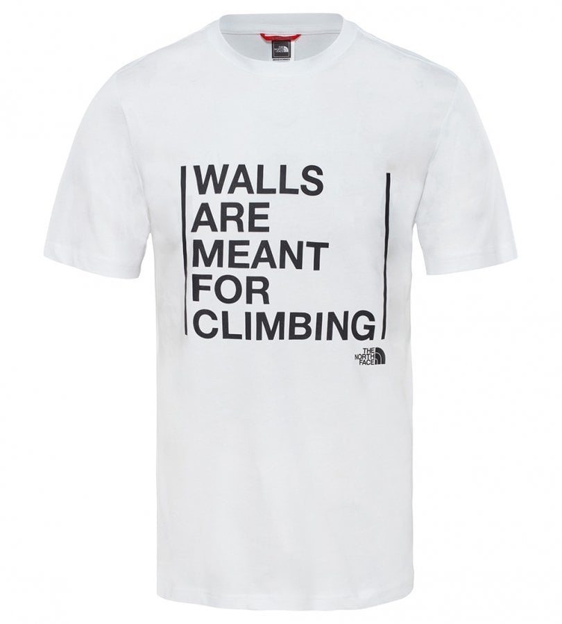 The North  Face M S S Walls Are For Climbing Tee-Eu