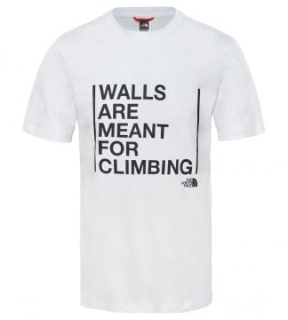 The North  Face M S S Walls Are For Climbing Tee-Eu