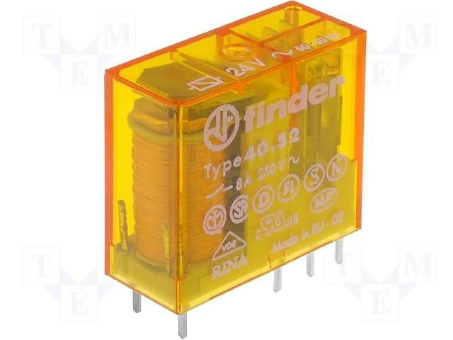 40.52.8.012 Serisi 12V AC Minyatür Pcb Röle