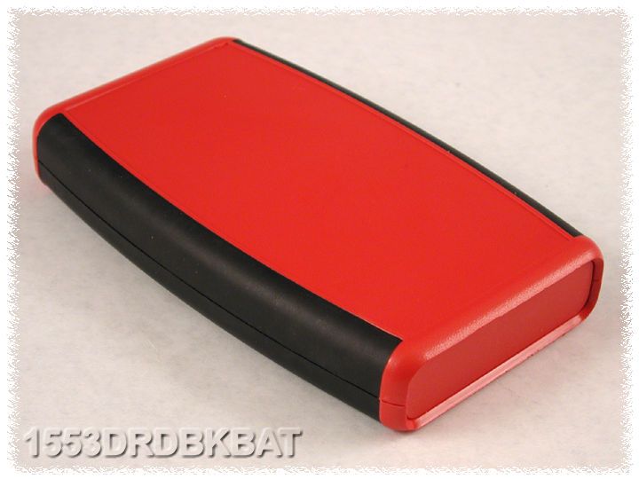 ABS Enclosure 147x89x25 Red Batt.Comp. (1553DRDBKBAT )