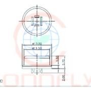 13mm Tact Switch Cover Siyah