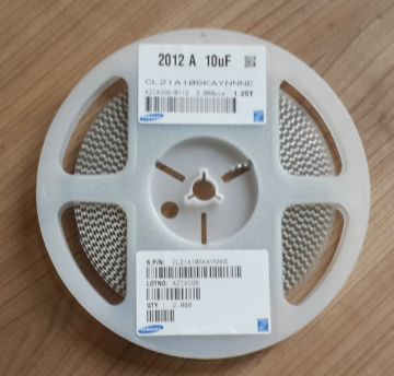 10uF 25V 10% X5R 0805 (2000Adet Fiyatı T&R) CL21A106KAYNNNE