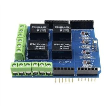 ARDUİNO DC 3.3V 5V 4 KANALLI RÖLE SHİELD'İ