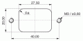 IEC Power Connector, Spacing=40mm, 6,3mm (42R024212)