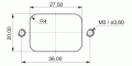 IEC Power Connector, Spacing=36mm, 4,8mm (42R021112)