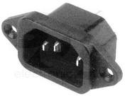 IEC Power Connector, Spacing=40mm, 4,8mm