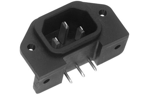 IEC Power Connector, PCB, 7mm (42R651611)