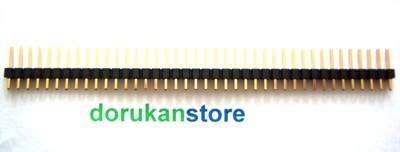 1x40 Tek Sıra Erkek Pin Header 180° 12mm (HD1x40)