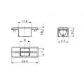 PCB Tip Sigorta Yuvası 5x20mm P15  (PTF76S+BS232)