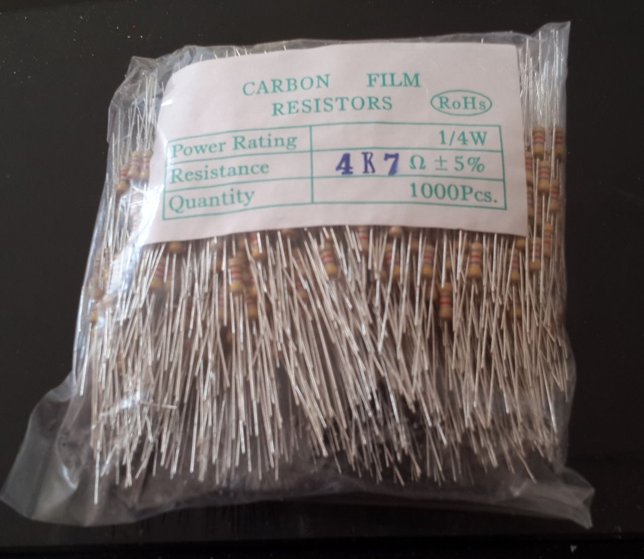 (1000 ADET) 2R 1/4W %5 Karbonfilm Direnç