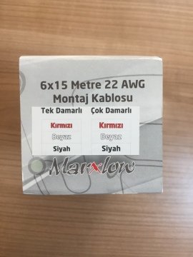 MONTAJ KABLOSU RULO-22AWG-6X15MT KARIŞIK