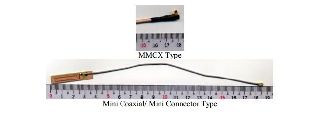 0.9/1.8/1.9GHz Triple Band Antenna with 1.13 mm 20cm cable with Right Angle MMCX connector, (4313 330 01919)