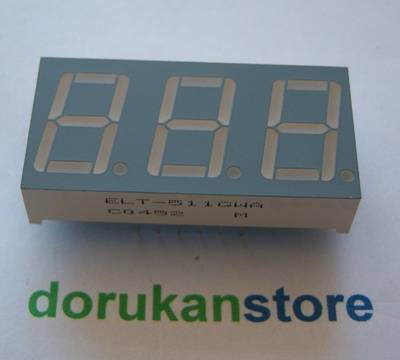 14.22mm 3Digit KIRMIZI Ortak Katot Display