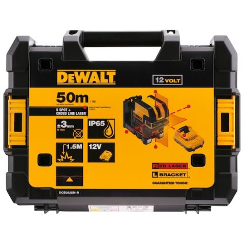DEWALT DCE0825D1R 10.8V 5 NOKTA + ARTI LAZER - KIRMIZI