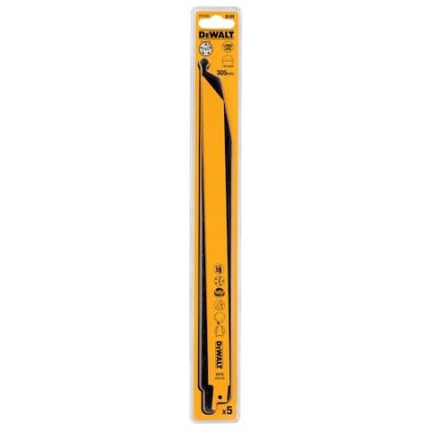 DEWALT DT2355 305mm 1.8-2.5mm DİŞ 5'Lİ Bİ-METAL SERT METAL, KAUÇUK KESİM TİLKİ KUYRUĞU TESTERE