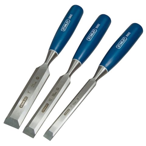 STANLEY 0-16-128 İSKARPELA SETİ, 3 PÇ, MAVİ, 12,18,25MM