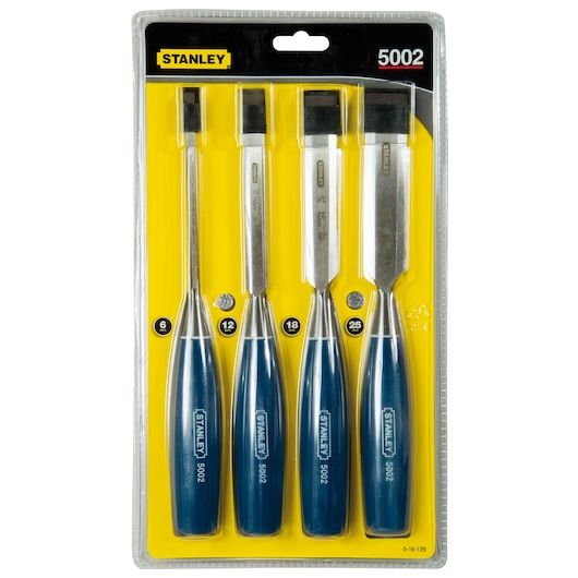 STANLEY 0-16-129 İSKARPELA TAKIMI 5002 4LÜ (6,12,18,25MM) MAVİ