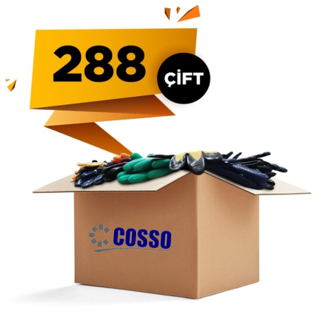 Cosso Cs-Ps7 Eko Poly. Sarı - Nitril No:10 1 Koli (288 Çift)