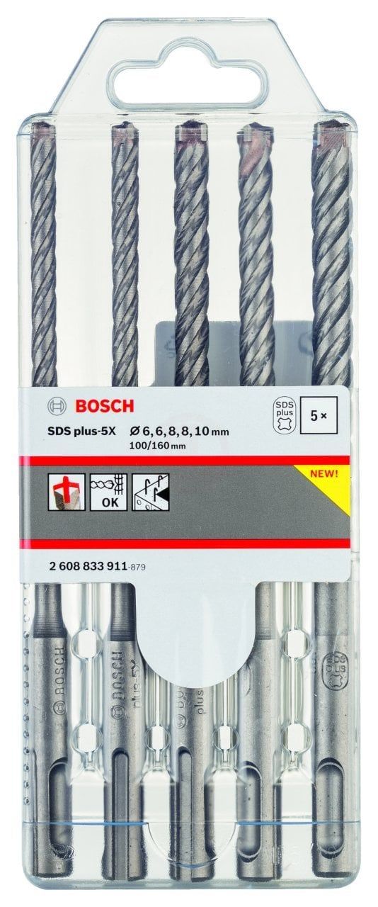 Bosch SDS Plus-5X Kırıcı Delici Uç Set 5 Parça