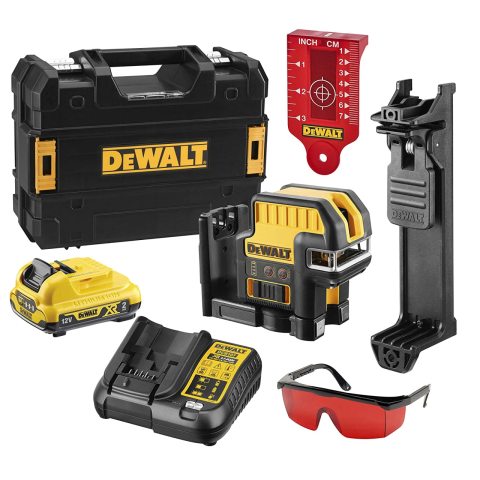 DEWALT DCE0825D1R 10,8V ÇAPRAZ KIRMIZI IŞINLI VE 5 NOKTALI LAZER