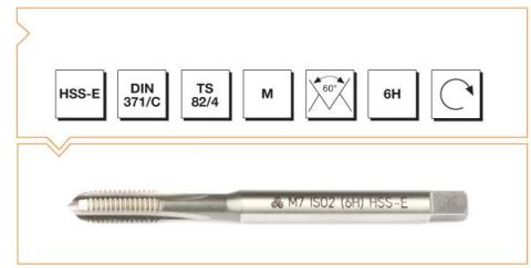 Makina  Takım M3 Makina Kılavuzu HSS - E DIN 371/C
