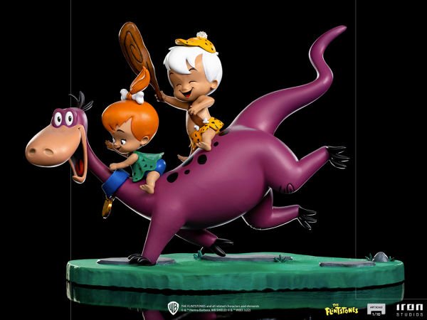 Flintstones - Dino, Çakıl, Bambam 1/10 Art Scale Limited Edition Heykel