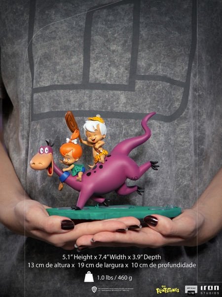 Flintstones - Dino, Çakıl, Bambam 1/10 Art Scale Limited Edition Heykel