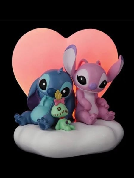 Disney Showcase - Stitch, Angel and Scrump Işıklı Heykel