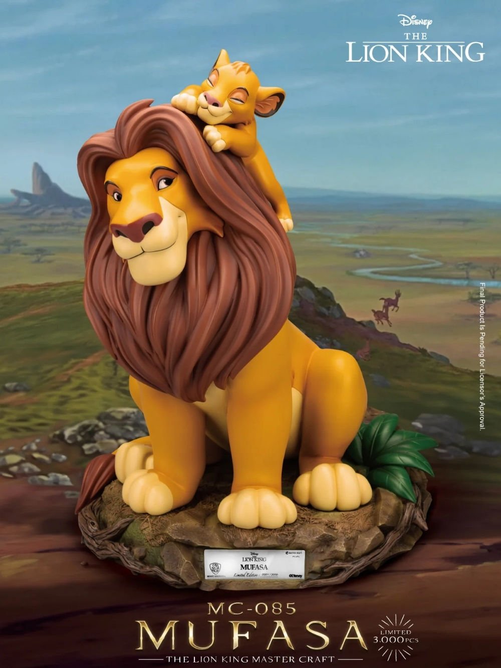 Lion King - Mufasa and Simba Master Craft Series Limited Edition Heykel