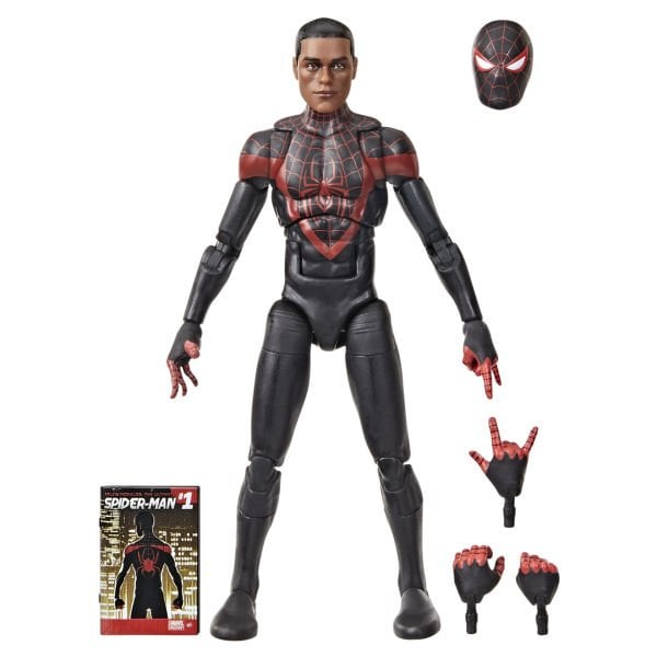 Marvel Legends Ultimate Miles Morales (Spider-Man Comics) Aksiyon Figürü, Çizgi Roman Aksesuarlı