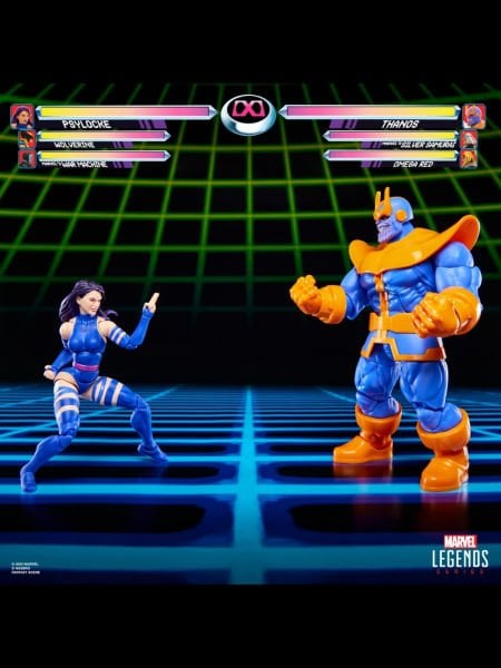 Marvel Legends Gamerverse Psylocke vs Thanos (Retro Video Game) İkili Aksiyon Figür Seti