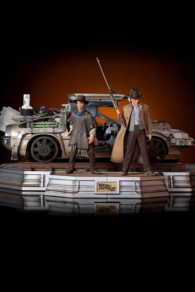 Marty & Doc & Delorean (Full Set) 1/10 Art Scale Limited Edition Heykel (Back To The Future 3)