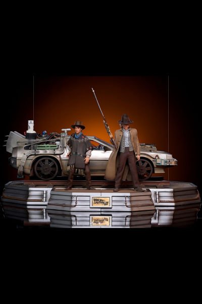 Marty & Doc & Delorean (Full Set) 1/10 Art Scale Limited Edition Heykel (Back To The Future 3)