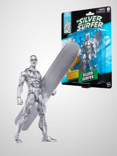 Marvel Legends Silver Surfer (Fantastic Four Comics) Aksiyon Figürü, Çizgi Roman Aksesuarlı
