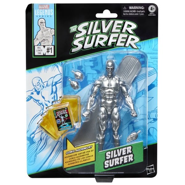 Marvel Legends Silver Surfer (Fantastic Four Comics) Aksiyon Figürü, Çizgi Roman Aksesuarlı